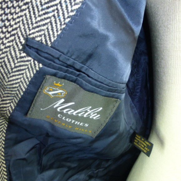 Bellamin Malibu black herringbone tweed cashmere 42 Vintage - Picture 8 of 9